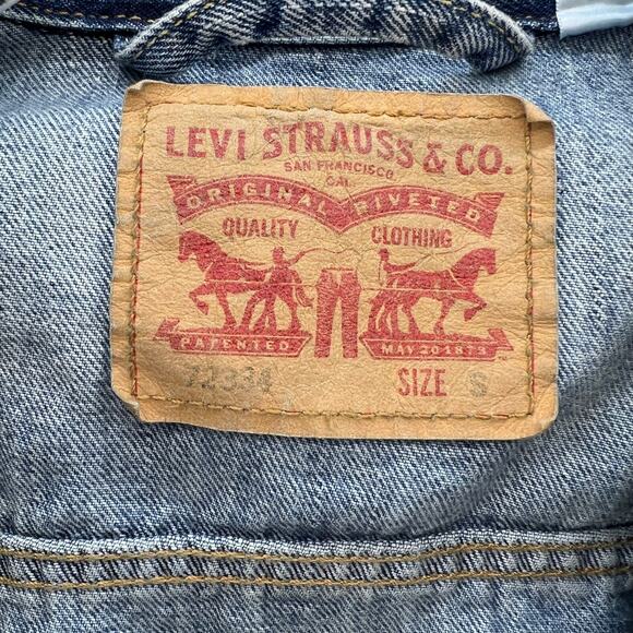 VTG Levi's Denim Jacket Men's S Blue Classic Trucker Jacket Vintage 80s Preppy - Picture 5 of 11